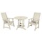 Highwood Usa Weatherly 3pc Round Outdoor Patio Furniture Dining Set AD-DNW36-WAE - alternate 1